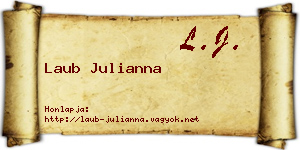 Laub Julianna névjegykártya